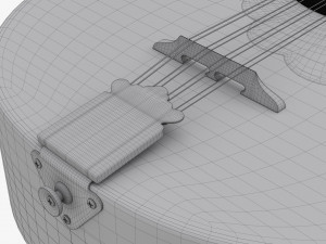 Irish Bouzouki String Instrument 3D Model