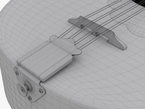 Irish Bouzouki String Instrument 3D Model