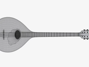 Irish Bouzouki String Instrument 3D Model