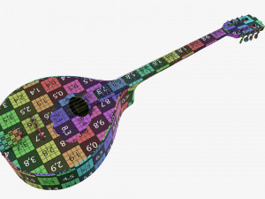 Irish Bouzouki String Instrument 3D Model
