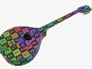 Irish Bouzouki String Instrument 3D Model