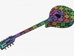 Irish Bouzouki String Instrument 3D Model