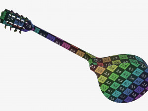 Irish Bouzouki String Instrument 3D Model