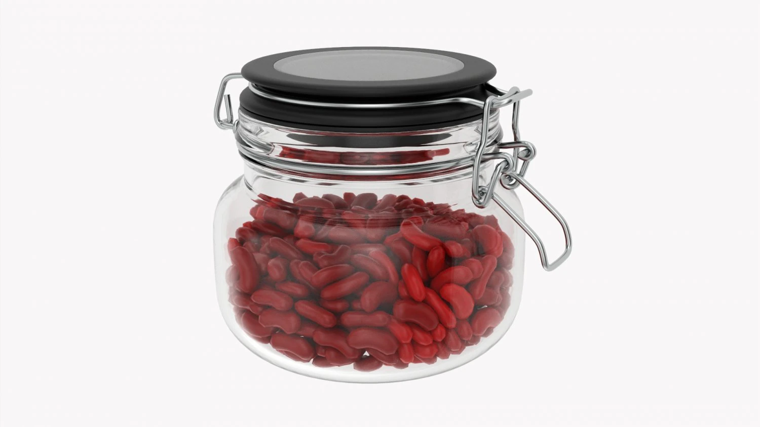 Kitchen Glass Jar With Contents 01 3D Model .c4d .max .obj .3ds .fbx .stl .blend 