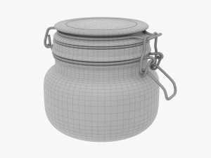 Kitchen Glass Jar With Contents 01 3D Model