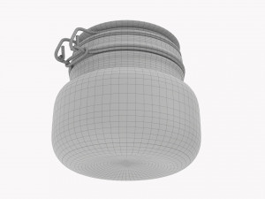 Kitchen Glass Jar With Contents 01 3D Model