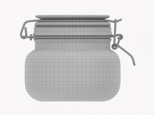 Kitchen Glass Jar With Contents 01 3D Model
