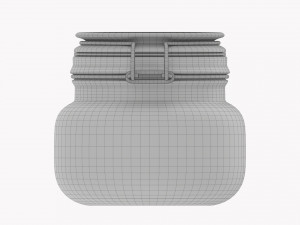 Kitchen Glass Jar With Contents 01 3D Model