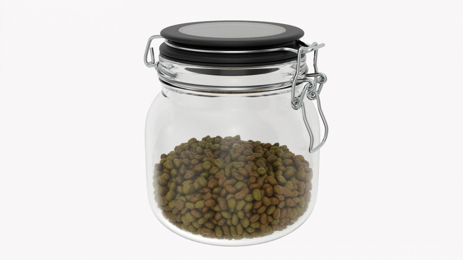 Kitchen Glass Jar With Contents 02 3D Model .c4d .max .obj .3ds .fbx .stl .blend 