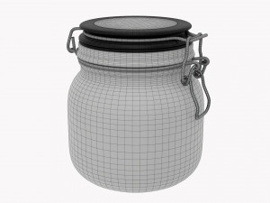 Kitchen Glass Jar With Contents 02 Modèle 3D
