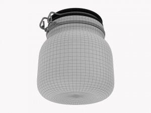 Kitchen Glass Jar With Contents 02 Modèle 3D