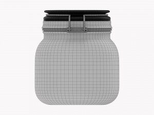 Kitchen Glass Jar With Contents 02 Modèle 3D
