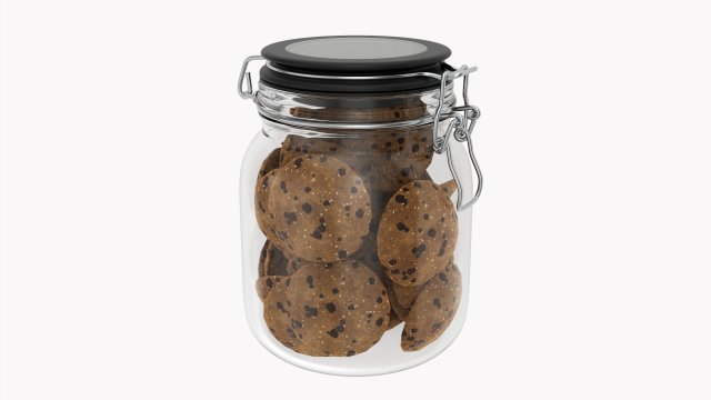 Kitchen Glass Jar With Contents 03 Modelo 3D .c4d .max .obj .3ds .fbx .stl .blend 