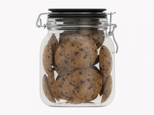 Kitchen Glass Jar With Contents 03 Modelo 3D