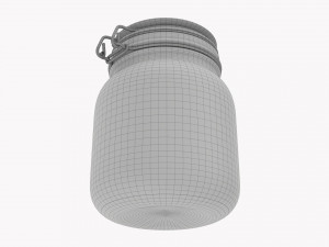 Kitchen Glass Jar With Contents 03 Modelo 3D