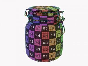 Kitchen Glass Jar With Contents 03 Modelo 3D