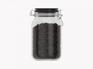 Kitchen Glass Jar With Contents 04 3D-Modell