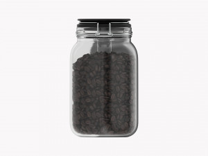 Kitchen Glass Jar With Contents 04 3D-Modell