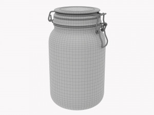 Kitchen Glass Jar With Contents 04 3D-Modell