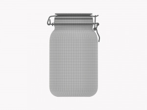 Kitchen Glass Jar With Contents 04 3D-Modell