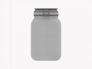 Kitchen Glass Jar With Contents 04 3D-Modell