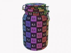 Kitchen Glass Jar With Contents 04 3D-Modell