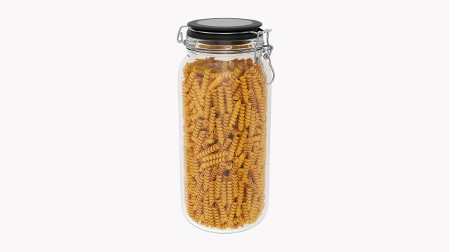 Kitchen Glass Jar With Contents 05 Model 3D .c4d .max .obj .3ds .fbx .stl .blend 