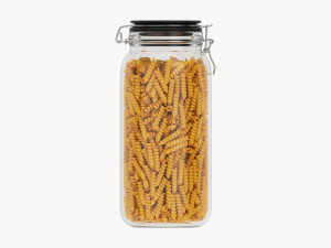 Kitchen Glass Jar With Contents 05 Model 3D