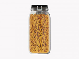 Kitchen Glass Jar With Contents 05 Model 3D