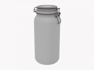 Kitchen Glass Jar With Contents 05 Model 3D