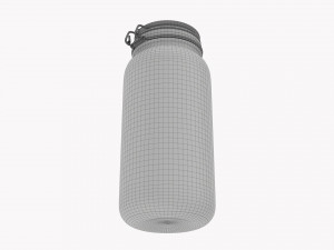 Kitchen Glass Jar With Contents 05 Model 3D