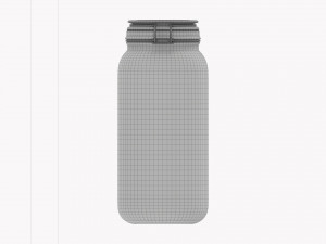 Kitchen Glass Jar With Contents 05 Model 3D