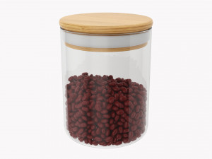 Kitchen Glass Jar With Contents 06 3Dモデル