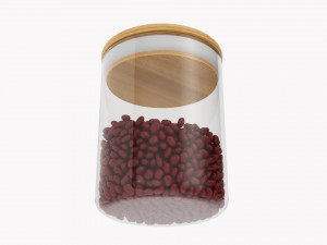Kitchen Glass Jar With Contents 06 3D Модель