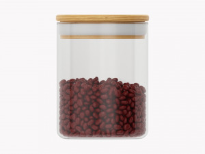 Kitchen Glass Jar With Contents 06 3D Модель