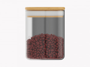 Kitchen Glass Jar With Contents 06 3D Модель
