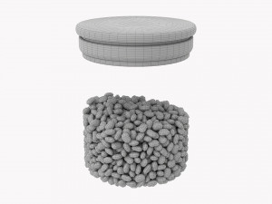 Kitchen Glass Jar With Contents 06 3D Модель