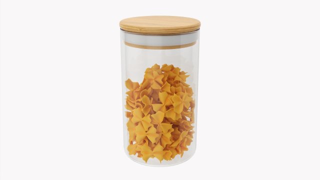 Kitchen Glass Jar With Contents 07 3D Modell .c4d .max .obj .3ds .fbx .stl .blend