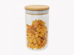 Kitchen Glass Jar With Contents 07 3D Model