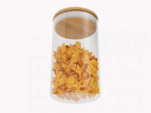 Kitchen Glass Jar With Contents 07 3D Modell
