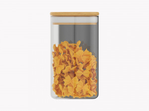 Kitchen Glass Jar With Contents 07 3D Modell