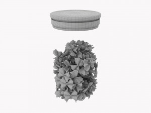 Kitchen Glass Jar With Contents 07 3D Modell