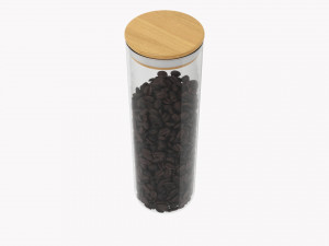 Kitchen Glass Jar With Contents 08 Modèle 3D