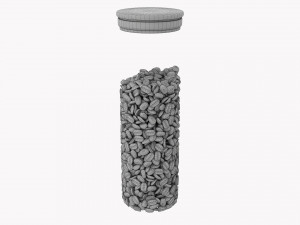 Kitchen Glass Jar With Contents 08 Modèle 3D