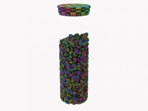 Kitchen Glass Jar With Contents 08 Modèle 3D
