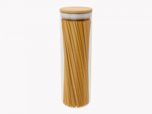 Kitchen Glass Jar With Contents 09 3D Model