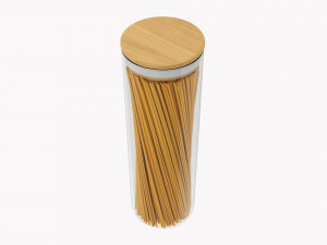 Kitchen Glass Jar With Contents 09 3D Model