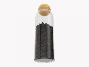 Kitchen Glass Jar With Contents 10 3D Model