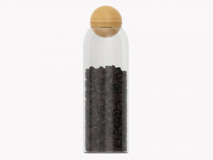 Kitchen Glass Jar With Contents 10 3D Model
