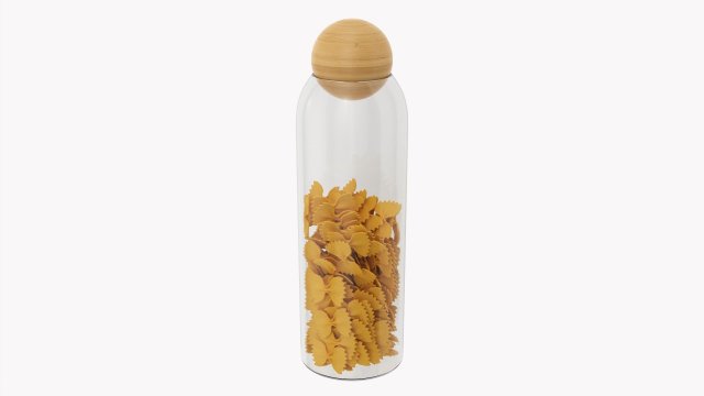 Kitchen Glass Jar With Contents 12 3D Model .c4d .max .obj .3ds .fbx .stl .blend 
